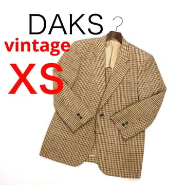 H6272 빈티지 닥스 체크 무늬 2버튼 자켓