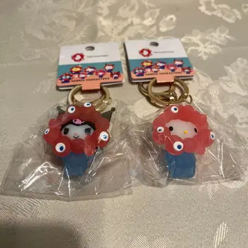 간사이 만박 미야쿠미야쿠 키링 산리오 키티 쿠로미 2세트 새상품