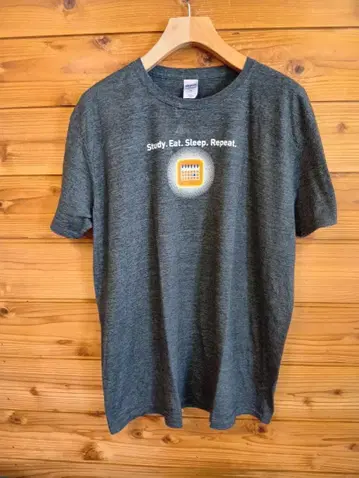 구제 의류 Study. Eat. Sleep. Repeat. T셔츠 XL