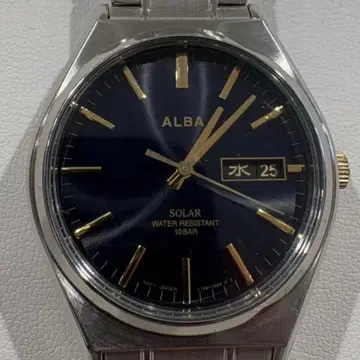 세이코 ALBA 솔라 손목시계 네이비 세이코 가동