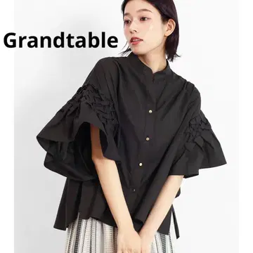 [ 새상품 ] Grandtable 뜨개질 볼륨 슬리브 블라우스 야마다야