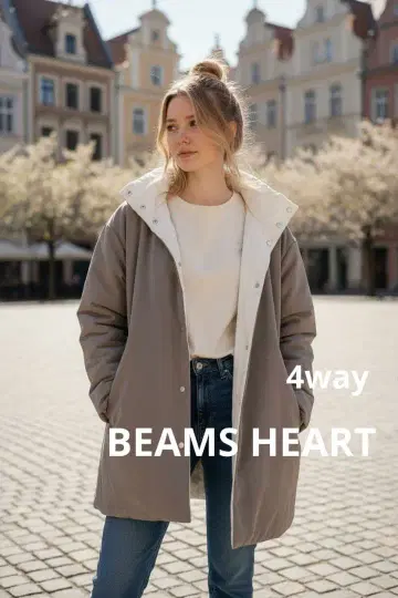 빔즈하트 멀티웨이 충전솜 코트 4way 퀼팅 새상품급