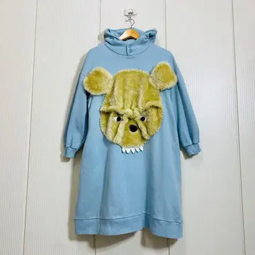 Ne-net 곰돌이 원피스 후드 부착 맨투맨 원피스