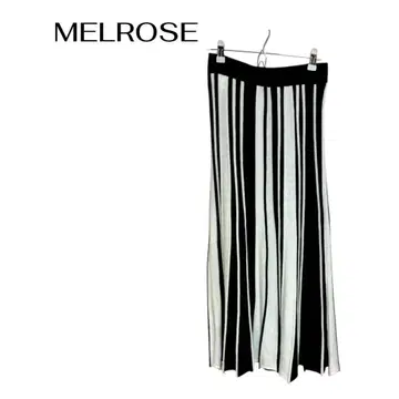 B0286 MELROSE 롱 플레어 스커트 스트라이프 허리밴딩 데이트