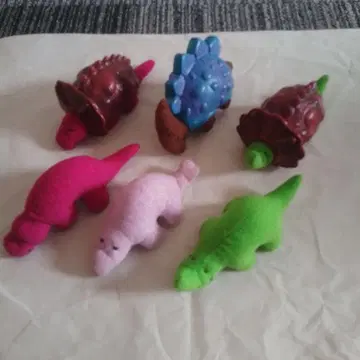 맥도날드 공룡 피규어 6개 세트 옷 갈아입는 공룡 해피밀 세트