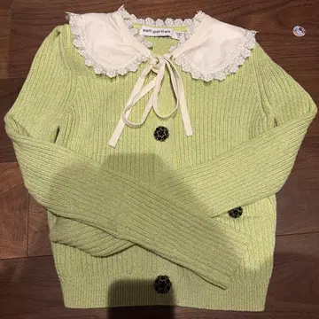 self-portrait 라이트 그린 가디건 M