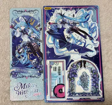 MIKU WITH YOU 하츠네 미쿠 아크릴 스탠드 가죽풍 티켓