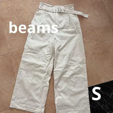 beams 벨트 포함 와이드 팬츠