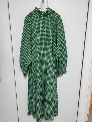 FREAK'S STORE 스탠드 카라 버튼 맥시 원피스