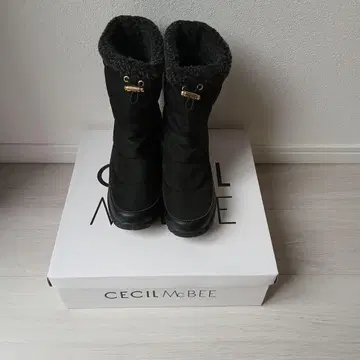미사용품 CECIL McBEE 스노우 부츠 블랙 여성용 CML-501