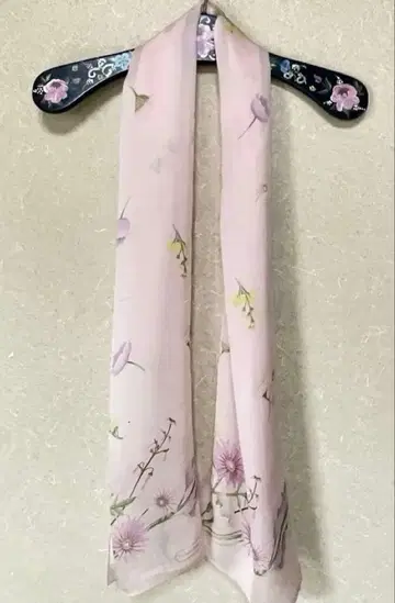 Salvatore Ferragamo 실크 스카프 꽃무늬 페라가모 핑크