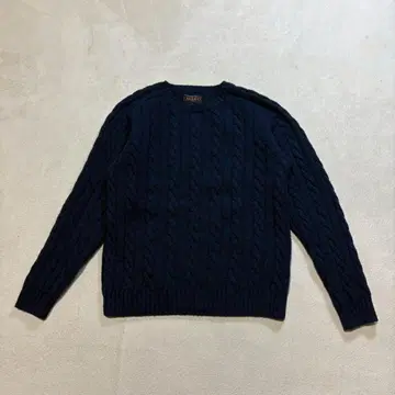 BEAMS (빔즈) BEAMS + 모 100% 케이블 니트 스웨터