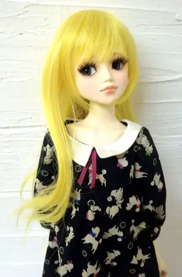 내열 인형 가발 [히메카즈라] 에어리 웨이브 레몬 S
