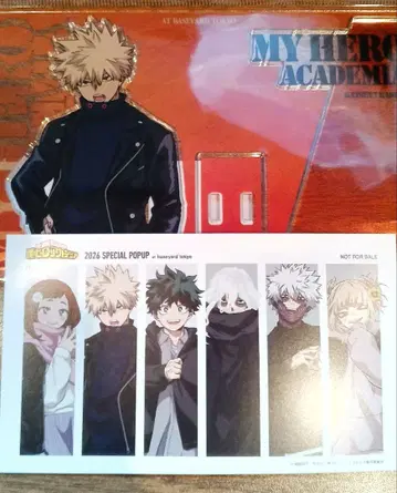 히로아카 바쿠고 카츠키 아크릴 스탠드 카드 디자인 베이스 야드 도쿄 특전