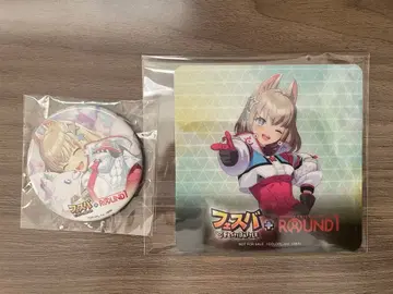 페스바 라운드원 마리오 캔뱃지 코스터 화이트 고양이 프로젝트