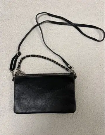 마르코 비안키니 천연 가죽 블랙 숄더백