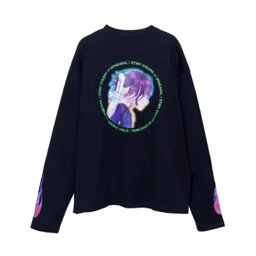 계속 한밤중이면 좋을 텐데. 미러튠 롱T 셔츠