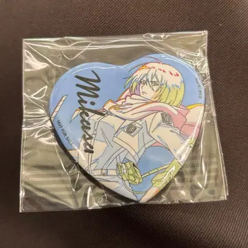 진격의 거인 격동 팝업 하트형 캔뱃지 오사카 한정판 미카사