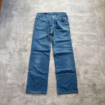 데님 팬츠 W34 일본제 스트레이트 청바지 면 100% 남성용