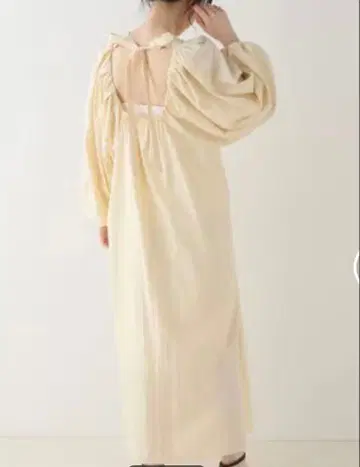 스픽앤스팬 R/Ny 볼륨 슬리브 드레스 롱 원피스