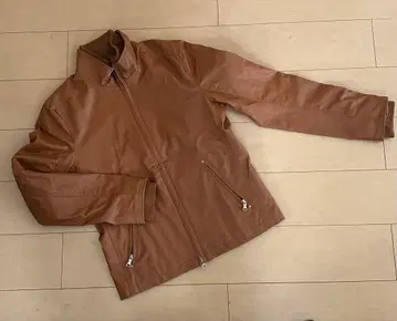 THE SHOP TK 남성용 라이더 가죽 자켓 브라운 XL