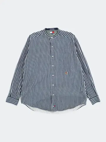 90s TOMMY HILFIGER stripe shirt M 5785