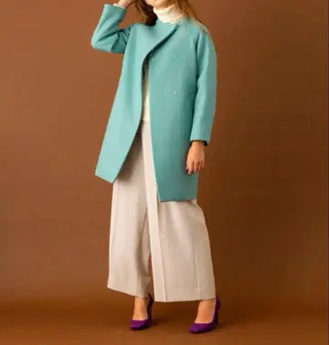 [ 새상품급 ] 유나이티드 도쿄 하이넥 코쿤 코트 민트 그린 1 S