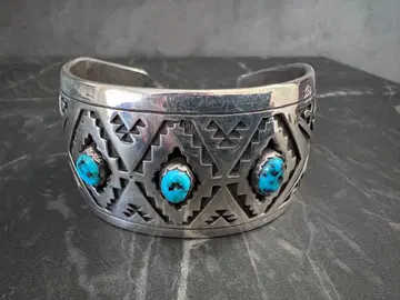 레어 실버 터콰이즈 뱅글