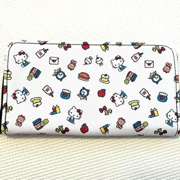 미사용 새상품 키티 장지갑 여성용 화이트 대용량