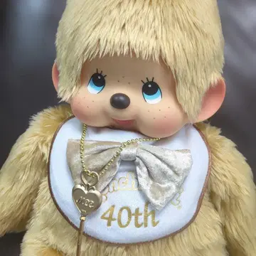 몬치치 40주년 기념 골드 L 사이즈 봉제 인형