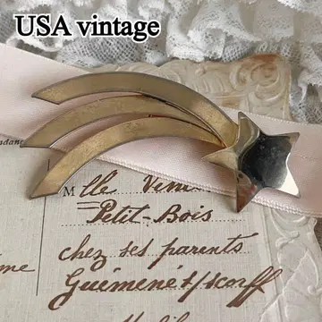 미국 빈티지 별똥별 모티브 빅 사이즈 브로치