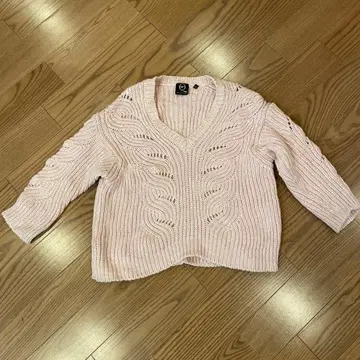 Alexander McQueen 핑크 V넥 니트 스웨터