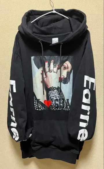 JACKROSE/암 로고/갸루 프린트/블랙 후드티/L