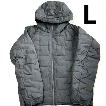 유니클로 퍼프 테크 후드티/WARM PADDED/L 사이즈/블랙