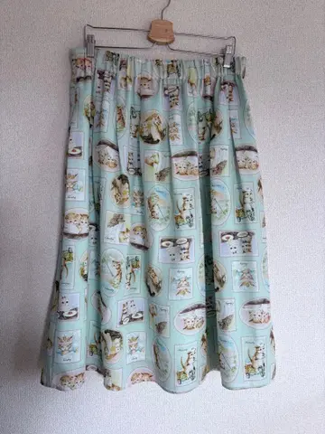 프랑슈리페 빅 사이즈 3L FL5 Diary 패턴 롱 스커트