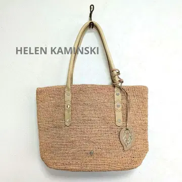 헬렌 카민스키 바스켓백 스트로우 토트백 가죽 참