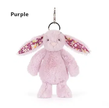 JELLYCAT 토끼 백참 퍼플