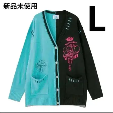 하츠네 미쿠 시나모롤 니트 가디건 시나모 미쿠짱 L 사이즈 새상품