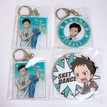 SKET DANCE 제비뽑기당 츠바키 사스케 아크릴 키링 캔뱃지