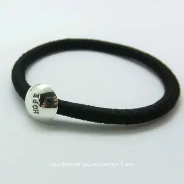 핸드메이드 HOPE 컨초 머리끈 팔찌 실버925