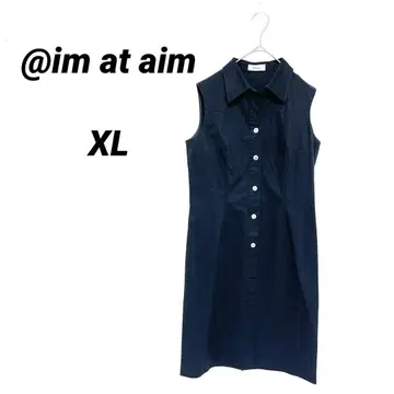 빅 사이즈 @im 에임 슬리브리스 무릎 기장 원피스 XL 블랙