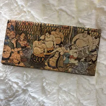 스모 우키요에 디자인 장지갑