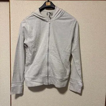 마가렛호웰 라이트 그레이 후드 부착 후드티