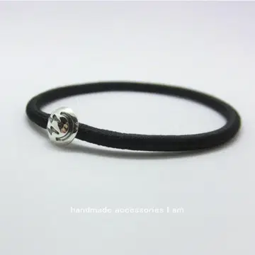핸드메이드 번개 니코니코 콘초 머리끈 팔찌 실버925