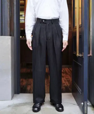 NEAT DOUBLE CHALK STRIP WIDE - Black