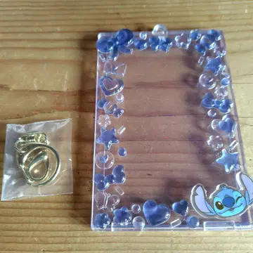 스티치 디즈니 캐릭터 시크릿 카드 홀더 클리어 경질