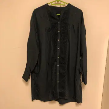 내추럴 레이스 패턴 셔츠 원피스 긴팔 루즈핏 빅사이즈 3L 상당