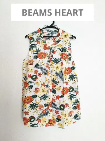 BEAMS HEART 빔즈 셔츠 꽃무늬