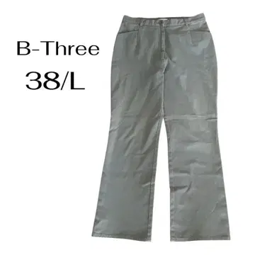 B-Three 스트레치 세미 플레어 팬츠 빅 사이즈 L 카키