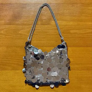 [ 새상품급 ] Mila Owen 미라 오웬 스팽글 체인 백 실버